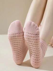5/7 pares de calcetines cortos de malla transpirable, calcetines de barco finos y elásticos con diseño calado, de estilo japonés sencillo y versátil para el uso diario - Multicolor - Ver 3