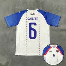 [48-Hour Shipping] Haiti National Team 2026-2027 Season Away White And Blue Short-Sleeved Football Jersey With Multiple Player Numbers 2 / 4 / 7 / 9 / 10 / 11 - Số 6 - Xem 12