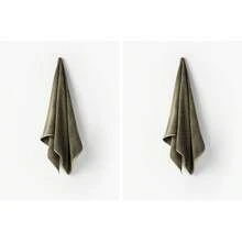 Linen House Nara Charcoal 40x60cm Hand Towel - Green - View 6
