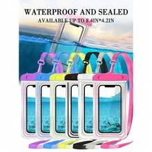 8/6/5/4/3/2/1pc Waterproof Bag, Universal Waterproof Phone Pouch, Air Cushion Waterproof Phone Case, Underwater Waterproof Phone Bag, Beach Waterproof Phone Dry Bag, Suitable For Smartphones, Christmas, Halloween Gifts, Home, Room, Birthday, New Year, Accessories, Friends, Fun Gifts, Summer, Beach - Multicolor - View 1