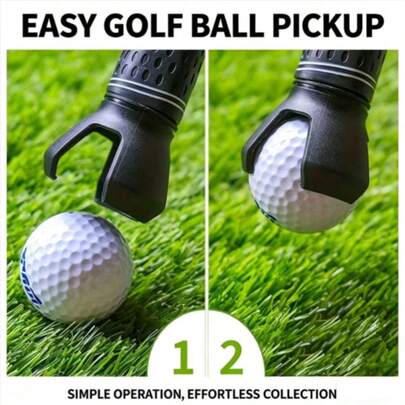 Kẹp nhặt bóng golf, dụng cụ golf bằng nhựa, phụ kiện golf tiện lợi và thiết thực. Với sản phẩm này, bạn sẽ không bao giờ phải cúi xuống nhặt bóng nữa, dễ dàng thu gom và bóng golf - giúp bảo vệ lưng và nâng cao trình độ chơi golf của bạn. Đầu kẹp nhặt bóng golf được trang bị móng vuốt an toàn - không bị rơi ra, không có gờ sắc nhọn, nhỏ gọn và không chiếm nhiều không gian. Dễ dàng mang theo và lắp đặt.