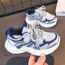 New Kids Thick Sole Athletic Shoes, Breathable Mesh Running Shoes Suitable For Boys And Girls, Non-Slip Lightweight Sports Training Shoes, Kids Casual Sports Shoes Suitable For School And Outdoor - Royal Blue - View 10