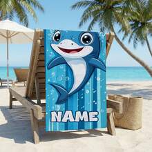 Personalized Children's Beach Towel, Perfect Summer Birthday Gift, Suitable For Various Summer Occasions. Customizable Beach Towel And Accessories, Applicable For Beach, Swimming Pool, Travel, Camping, Yoga And More. - Multicolor - View 4