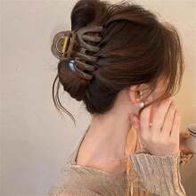 Kẹp tóc hình quả bí ngô lớn, phù hợp với tóc dày, kẹp búi tóc cao cấp mới năm 2025, phụ kiện tóc mùa thu/đông dành cho nữ, phù hợp với trang phục ngày lễ, du lịch, sinh nhật. - Nhiều màu - Xem 6