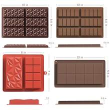 1 Inch Deep Large Thick Silicone Dubai Chocolate Bar Mold, Suitable For Filling Whole Nuts In Big Chocolate Candy Bar Mold - Multicolor - View 2