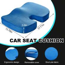 1pc Memory Foam Office/Home Computer Seat Cushion Set, Ergonomic Buttocks Pad - Standard - View 13