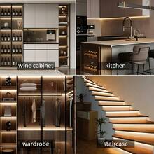 39.6in - 196.85in USB Powered LED Neon Light Strip, Flexible Warm White/Cool White Lighting For Bedroom, Kitchen, Living Room, Cabinet, Wardrobe, Desk, Wall, Party, Wedding, Halloween, Christmas Decor - Warm Light - View 11