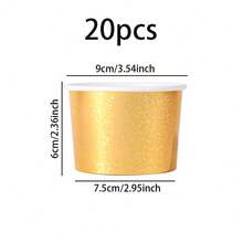 1. Holographic Silver Glitter Ice Cream Cups, 10pcs/20pcs/40pcs Set, 3oz Leak-Proof Disposable Dessert Bowls Suitable For Hot Or Cold Food, Birthday, Wedding, Party Supplies, Bridal Shower, Desserts, Popcorn, Yogurt And Party Favors - View 11