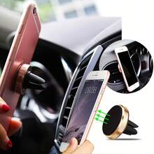1pc Luxury Gold Car Air Vent Phone Holder, Strong Magnetic Stable Support, Compact Invisible Design, Fits All Vehicle Models, Enhances In-Car Sophistication - 1pc Gold Air Outlet Magnetic Bracket - View 4