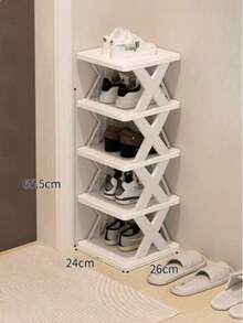 Rak Sepatu Berdiri Bebas Kecil Sempit 2-9 Tingkat, Organizer Penyimpanan Sepatu DIY Hemat Ruang, Cocok untuk Lorong dan Lemari, Muat Sepatu Ukuran 42-43, Mudah Dirakit dengan Struktur Kokoh, Dekorasi Dalam Ruangan, Dekorasi Musim Gugur - MultiWarna - View 15