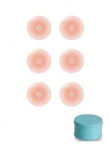 2/6/12pcs Reusable Silicone Invisible Nipple Covers, Women Portable Breast Petals Set With Travel Storage Box, Essential For Summer - Multicolor - View 9