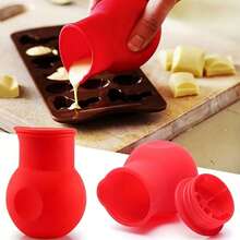 2 piezas Olla de silicona para derretir chocolate, herramienta para verter mantequilla, salsa y leche para hornear en microondas - Multicolor - Ver 6