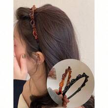 2pcs/1pc Style Braiding Tool Slouchy Hairpin For Women, Summer Hair Clip For Washing Face And Hair Bangs, Headband For High Skull Decoration ,Gifts ,Hair Hoop Hairband For Women Hair Accessories Head Accessories - màu đen - Xem 2