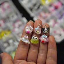 Sanrio Hello Kitty Charms For Jewelry Making, Cute Resin Jewelry Making Kits, Cute Pink Pendant, Shiny/Matte, Suitable For Jewelry, Hairpins And Phone Case Decoration - Charm - View 3