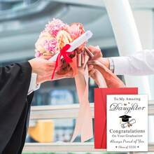 1/3 Juegos de Tarjeta de Graduación 2026 como Regalo para Ella - Tarjeta de Graduación de Escuela Secundaria y Universidad 2026, Regalo para Hija, Mejor Regalo para Niñas, Tarjeta de Orgullo de la Clase de Graduación con Sobre - A - Ver 6