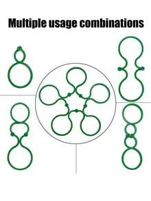 100pcs Plant Twist Clips, Plant Clips, Garden Plant Support Clips, Vegetable Tomato Vine Flower Clips, Wall Plant Support, Suitable For Climbing Vegetables, Fruits, Flowers Fixation, Green Vine Fixing Hooks, Green Clip-On Seamless Green Plant Fixing Device, Gardening Tools, Plant Stands, Pot Accessories, Garden Decor, Gardening, Indoor Plant Stands - C - View 7