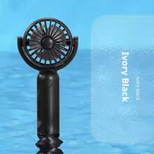 1pc Solid Color Unisex USB Rechargeable Portable Mini Handheld Fan, 100-Speed High Wind Power, Long Battery Life, Summer Cooling, LCD Display For Daily Use - F3 Rotary Fan - View 19