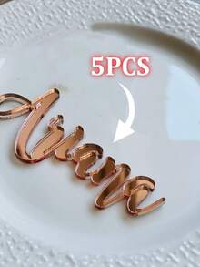 1/3/5 piezas Tarjetas de lugar de boda de lujo, etiqueta de espejo dorado, nombre cortado con láser, material acrílico, decoración de boda, ajuste de mesa, etiquetas de evento personalizadas, tarjetas de lugar de nombre acrílico personalizadas - Oro, Plata, Oro Rosa | Tarjetas de mesa cortadas con láser personalizadas adecuadas para bodas, fiestas de cumpleaños y diversos eventos - Multicolor - Ver 24