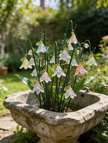 20pcs Lily Of The Valley Garden Decor Stakes,Garden Decorative Posts Evergreen Decor For Garden,Metal Lily Of The Valley Garden Stakes,Outdoor Yard Art Decor, Office Desk Decoration, With Resin Planter, Birthday Wedding Gift, Halloween, Christmas, Spring Decor, Fairy Garden Decor, Birthday Gift, Gardening Enthusiast Gift - Multicolor - View 6