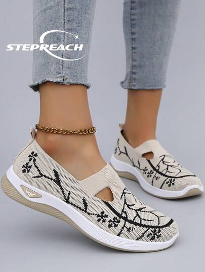 STEPREACH Giày thể thao nữ mùa xuân mới, giày sneaker thường ngày, giày lưới thoáng khí thoải mái bền nhẹ dễ xỏ.