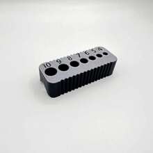 Herramienta de guía de perforación de plástico compacta y reutilizable para perforación métrica precisa en trabajos de madera - multicolor - Ver 9