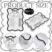 黑色蝴蝶结新娘送礼会游戏卡片，宾客互动游戏卡片，极简蝴蝶结订婚派对及婚礼派对用品 - Game Cards for Guests - 查看 9