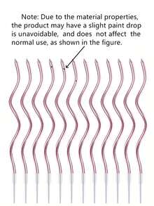 6pcs/Box Long Spiral Metallic Cake Candles, Thin Coil Birthday Candles With Holders For Cake Decoration, Suitable For Birthday Party, Graduation Season, Wedding, Celebration And Other Events - View 11