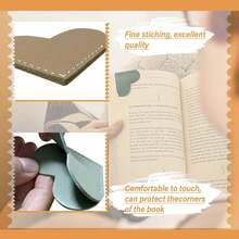 2026 New 1pc/5pcs/10pcs Leather Heart-Shaped Bookmarks, Cute Book Corner Decorations, Suitable For Reading Enthusiasts, Women's Bookmarks, Book Lovers Bookmarks, Perfect For Women, Children And Book Lovers. Adorable Handmade Reading Gift Accessories, Random Color, Valentine's Day Gift, Perfect For Gifting - Multicolor - View 4