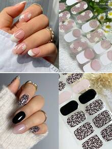 20pcs Semi-Cured Gel Nail Stickers | Requires UV Lamp Gel Nail Stickers | Long-Lasting Gel Nail Sticker Decals | Salon-Grade, Easy To Use And Remove - Multicolor - View 5