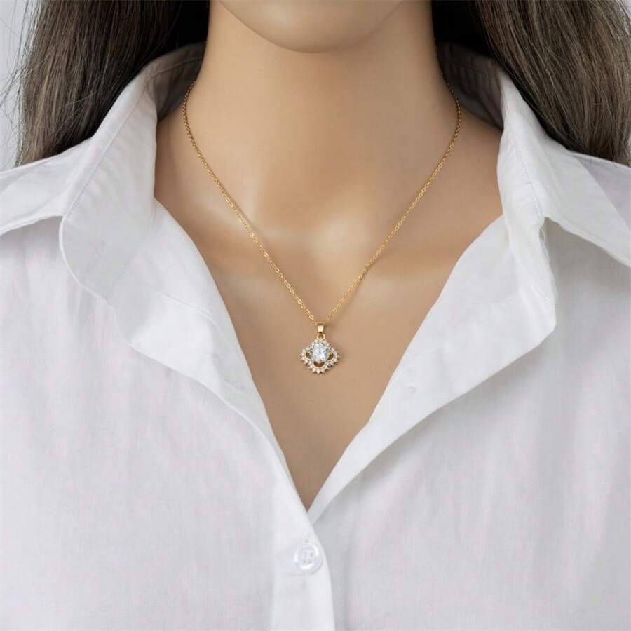 1 chiếc dây chuyền thép titan kiểu dáng tối giản cổ điển, thời trang độc đáo, dây chuyền cao cấp ôm sát xương quai xanh, thích hợp đeo hàng ngày, mang đến vẻ quyến rũ mùa hè, dây chuyền nữ, trang sức dây chuyền thép không gỉ, trang sức thép không gỉ dành cho nữ, vòng tay nữ - Nhiều màu - Xem 1
