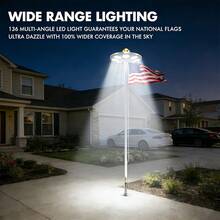 WIXHFG [Solar Flagpole Lights] Solar Flagpole Lights, Flag Lights, Camping Tent Lights, Garden Lights, Umbrella Lights, Ultra-Bright Solar-Powered Flagpole Lights, Dusk To Dawn - 136LED - 查看 2