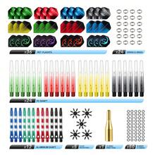 HUANQU Darts Accessories Set, 3 Styles Available, Includes Dart Shafts, Dart Flights, Dart Protectors And O-Rings, Compatible With Various Darts. Vibrant Mixed Colors, PC Material Dart Shafts Are Durable, Suitable For Soft And Hard Darts, Ideal For Darts Players. Whether For Daily Practice, Competition Backup, Or As A Gift For Easter, Valentine's Day, Father's Day, Birthday, Etc., It Is A Practical And Thoughtful Choice. - Multicolor - View 2
