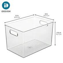Large Clear Plastic Storage Bin For Bathroom Or Vanity, Organizer For Hair Tools & Shampoo Bottles - Packof1 - View 5