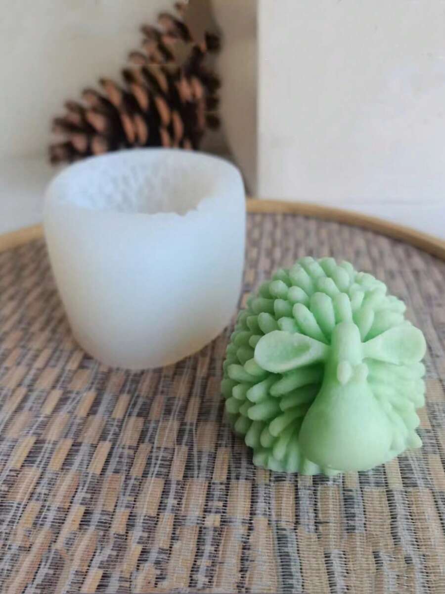 新款3D蓬松绵羊造型硅胶模具 | DIY蜡烛/石膏装饰手工动物工艺模具,硅胶材质,手工礼品模具,树脂模具 - A-白色 - 查看 1