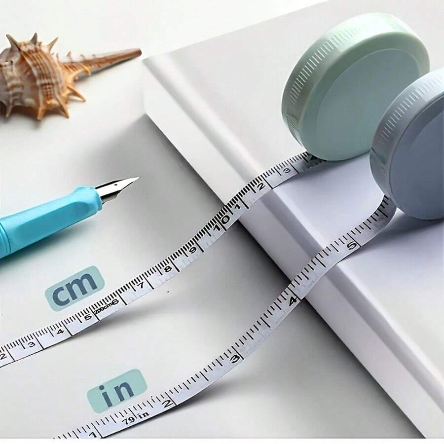 1pc Portable Automatic Retractable Square Ruler, 1.5M Mini Compact Tape Measure, Personal Waist Measurement Tool, Flexible Retractable Ruler Suitable For Sewing And Tailoring