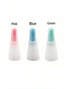 1 pieza Brocha de silicona de color aleatorio, herramienta de cocción, freidora de aire, panqueque, parrilla, filete, brocha de silicona resistente al calor - Multicolor - Ver 8