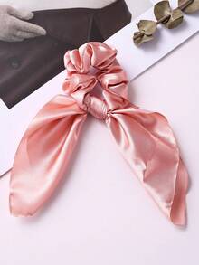 1/10 Piezas Scrunchies de satén de colores para el cabello de niñas, lazos de pelo con moños, lazos de seda anudados, cinta de pelo de satén, elástico para cola de caballo, accesorio de cabello para uso diario - Multicolor - Ver 17