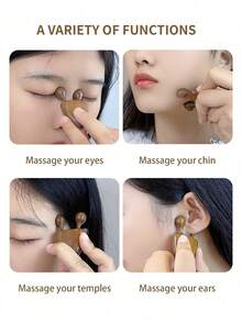 1 dụng cụ massage mặt bằng gỗ đàn hương - Dụng cụ massage mũi và mặt bằng gỗ đàn hương, dụng cụ thư giãn mắt, không dùng pin, không mùi, làm đẹp, chăm sóc da, SPA, tự chăm sóc bản thân, dụng cụ chăm sóc da, dụng cụ làm đẹp, massage, dụng cụ massage mặt, con lăn massage mặt - Nhiều màu - Xem 3