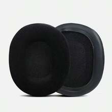 Almofadas de ouvido de veludo de alta qualidade - Capas de espuma de substituição compatíveis com os fones de ouvido ATH-M50x M50 M40 M40FS / Arctis 7 / Arctis 5 / Arctis Pro / MDR-7506 V6 - Preto - Ver 10