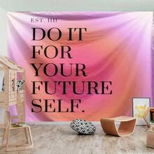 1pc Pink Letter Print Tapestry Cloth, Background Decor, Wall Decor, Polyester Hanging Tapestry For Living Room, Bedroom, Office, College Dorm, Home Decor, Party Decor, Rectangular Shape Kitchen Wall Hanging With Drape Effect (With Hook) - Tapestries, Wall Tapestry, Aesthetic Tapestry, Bohemian Tapestry, Mandala Tapestry, Cool Wall Hanging, Room Decor Tapestry, Hippie Tapestry, Boho Decor, Easy To Hang Art, Tapestry For Bedroom, Wall Deocr, Backdrop, Arch Backdrop, Flags For Bedroom - 彩色 - 查看 7