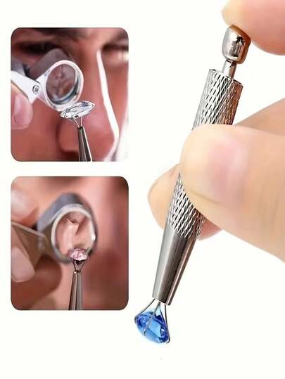 2pcs Precision 4-Claw Jewelry Tweezers Suitable For Gemstones, Diamonds, Beads And Small Parts, Toothless Design, Multifunctional Pliers, Suitable For Jewelry Making, Perfect For Grabbing Small Jewelry Diamonds! Must-Have Item For Handicraft Enthusiasts! Perfect Holiday Gift!
