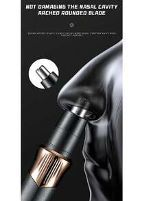 Kemei KM-323 小型便携式电动鼻毛修剪器，USB充电，无痛脱毛 - 黑色 - 查看 4