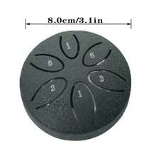 Trống lưỡi thép 6 inch (11 nốt) / 3 inch (6 nốt) kèm bản nhạc và dùi gõ, nhạc cụ dành cho người lớn. (Phiên bản 6 nốt được khuyến nghị cho người mới bắt đầu.) Thích hợp sử dụng như "chuông mưa" ngoài trời trong vườn. - Nhiều màu - Xem 8