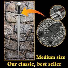 Mythrojan Metal Single Sword Wall Mount - 3 Inch Vertical Sword Display Hanger, Adjustable Multifunctional Wall Rack Sword, & Knives, Decorative Wall Decor (Small) - Black - View 7