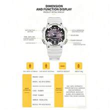 Đồng hồ Casio AQ-S810 năng lượng mặt trời, máy quartz, chống nước 100M, có đèn LED, dây đeo cao su dành cho nam. - Một cỡ - Xem 9