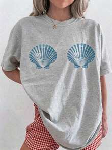 1pcs Custom Mermaid Bachelorette Shirt  Last Toast On The Coast Bachelorette Coastal Bachelorette Bikinis And Martinis Last Splash,Plus-Size Fashion T-Shirt - 淺灰色1 - 查看 1