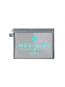 Nécessaire de malha com logo "Medication" em azul-petróleo brilhante, estojo portátil, bolsa de maquiagem, organizador de cuidados com a pele, item essencial para viagens, volta às aulas, material escolar, presente para madrinhas, presente de Dia das Mães, presente de aniversário, presente para amigos e professores, bolsa para guardar medicamentos, organizador de banheiro, porta-joias, porta-batom e porta-maquiagem, nécessaire para estudantes, presente para esposa, família, amigos e colegas de trabalho. - Multicolorido - Ver 17