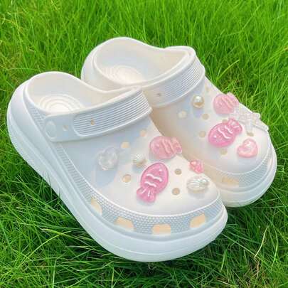 11pcs/Set, Cute Kitten And Fish Pink Transparent Starfish And Seashell Ocean-Style Clogs DIY Decorative Accessories-Removable 3D Ornaments, Perfect For Garden Shoes