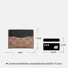 Coach Card Case 10 Mini Skinny Id Case In Signature Canvas Pocket Wallet for Women Credit Card Holder - 棕色 - 查看 7