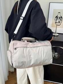Bolsa de viaje de gran capacidad, nueva para el verano, con compartimento separado para artículos húmedos y secos, compartimento independiente para zapatos, minimalista y ligera, bolsa de gimnasio, equipaje de viaje, unisex, esencial para vacaciones, regalo para hombres/mujeres, Día de San Valentín, Día del Padre, Día de la Madre, Vuelta al cole - Multicolor - Ver 4